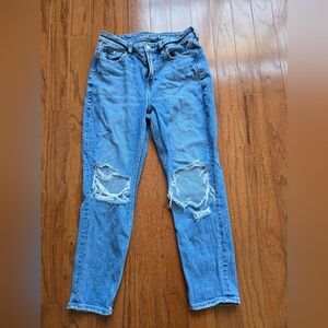 American Eagle Outfitters Blue Distressed Boyfriend Jeans